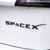 Tesla Model S, 3, X, Y SPACE X Logo Emblem Badge Sticker Letters For Tesla, Black