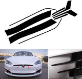 Tesla Model X Front Bumper Trim Chrome Delete Blackout Overlay Vinyl Kit, , 2016-2022