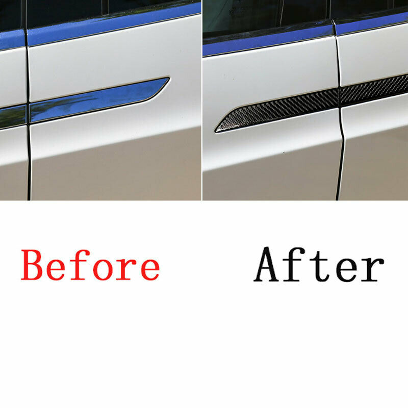 Tesla Model X Door Handle Covers, ABS, Carbon Fiber, Black Out Kit, 2016-2023