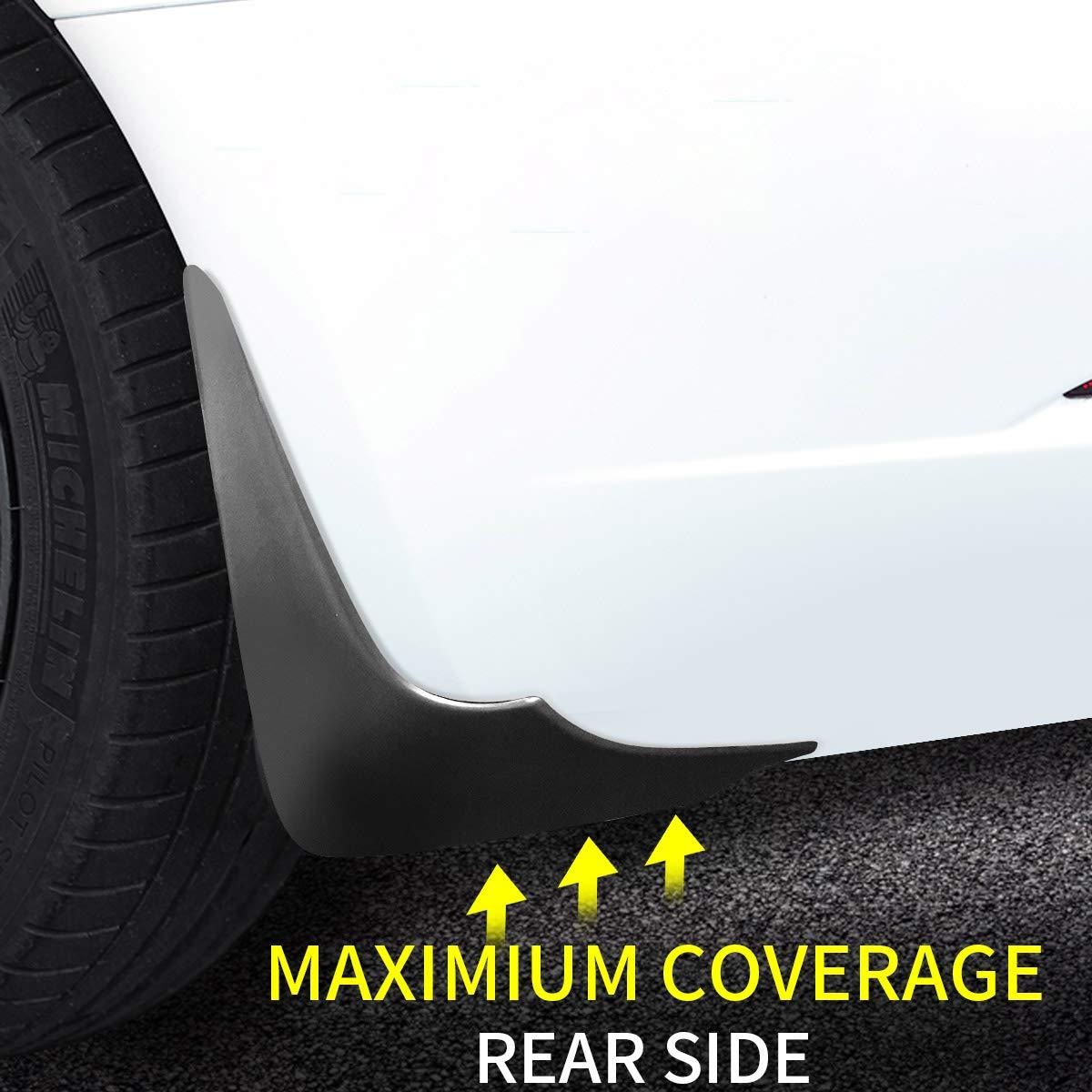 Tesla Model X Mud Flaps, No Drill, Premium Front & Rear Set, 4-Pc, 2016-2021