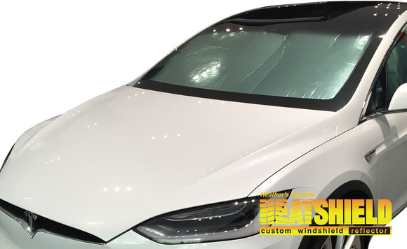 Tesla Model X Sun Shade, Heatshield Custom-Fit Silver Series, 2016-2021