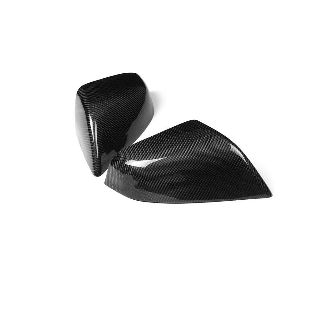 Tesla Model X Carbon Fiber Exterior Side Mirror Cover Trim, Carbon Fiber, 2016-2021