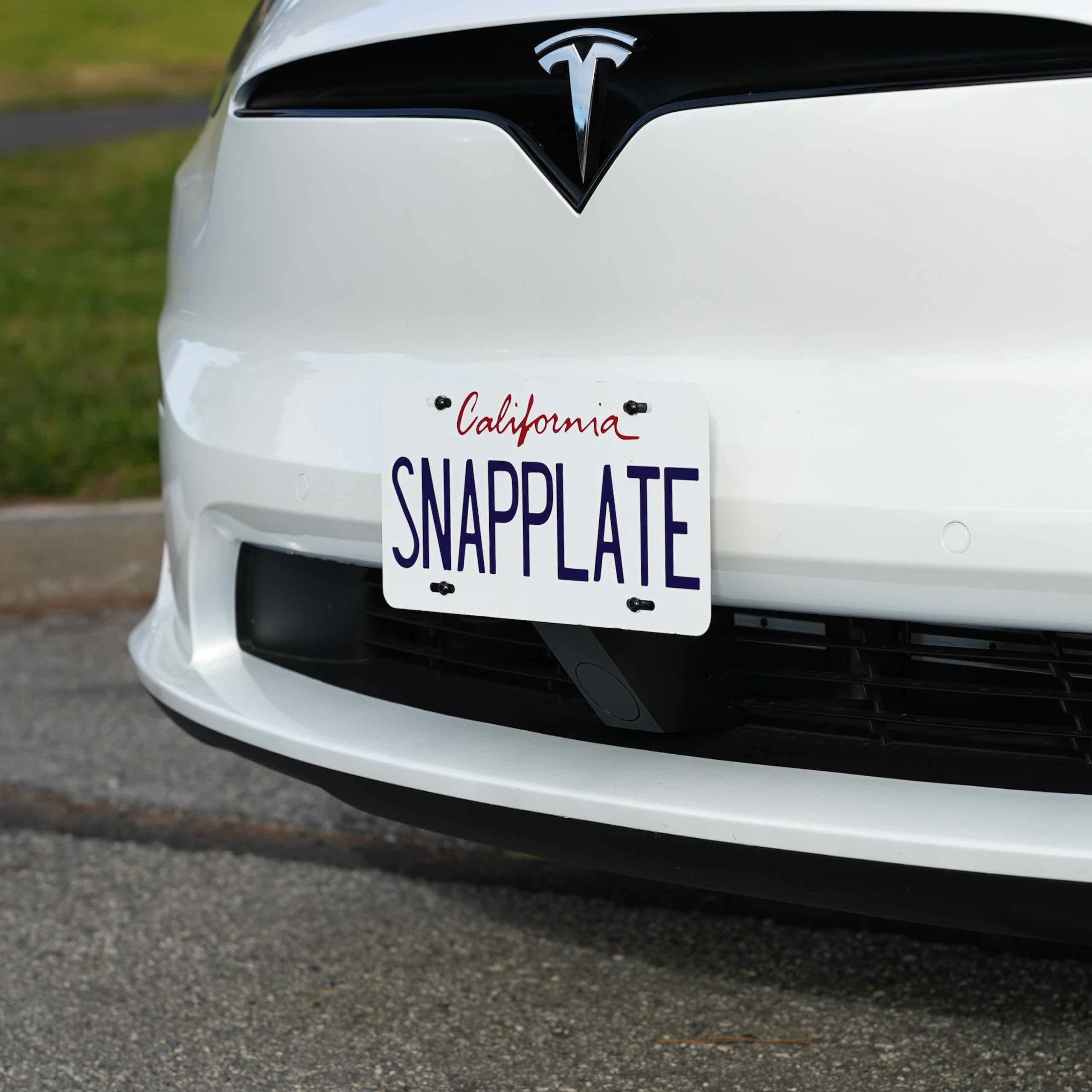 Tesla Model X SNAPPLATE Front License Plate Mount, Removable, 2021-2025