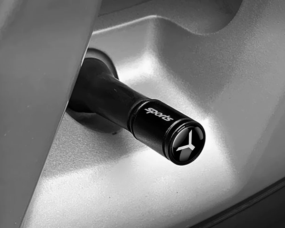 Tesla Model Y, Aluminum Black Valve Stem Caps, 2020-2024