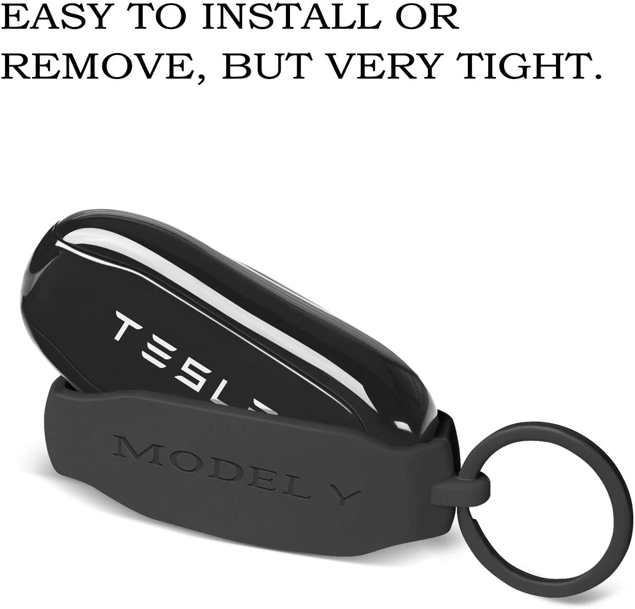 Tesla Model Y Key Fob Cover Shell Protector Case Holder, Black, 2020-2026