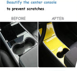 Tesla Model 3, Y Yellow ABS Center Console Cover Kit, 2017-2020