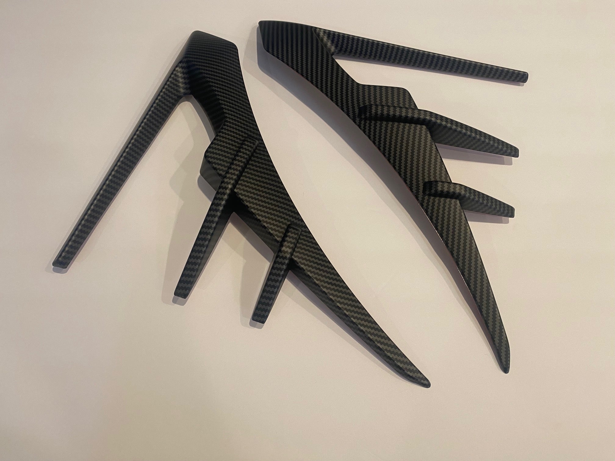 Tesla Model 3, Y Side Camera Vent Trim, Matte Carbon Fiber ABS, 2017-2021