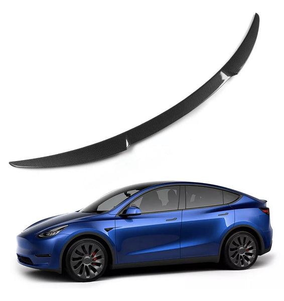 Spoiler In Fibra Di Carbonio Opaca Per Tesla Model Y 2020-2024 - Adesivo, Design Sportivo - Foto 3