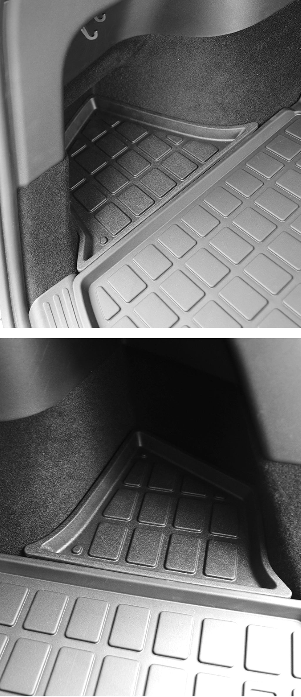 Tesla Model Y Rear Trunk Side Top Storage Pocket Mats, Nano Pattern, 2020-2023
