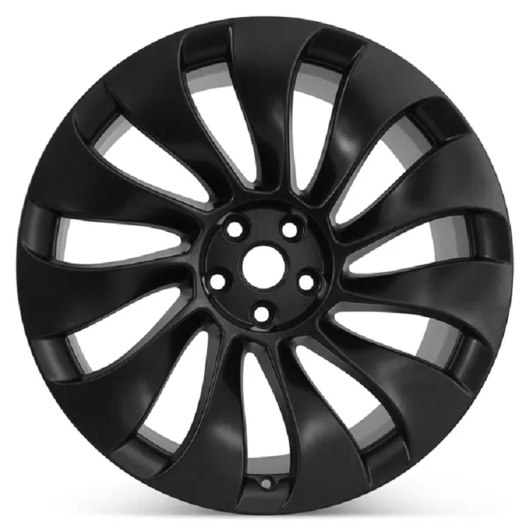Tesla Model Y Factory Uberturbine OEM Rear 21" x 10.5" Wheel Rim, Charcoal, Refurbish, 2020-2021