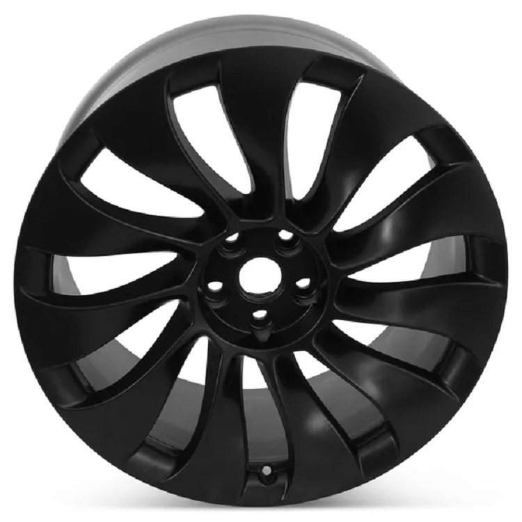 Tesla Model Y Factory Uberturbine OEM Rear 21" x 10.5" Wheel Rim, Charcoal, Refurbish, 2020-2021