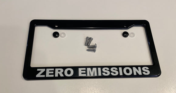Chevy Volt Black ABS License Plate Frame with lettering 